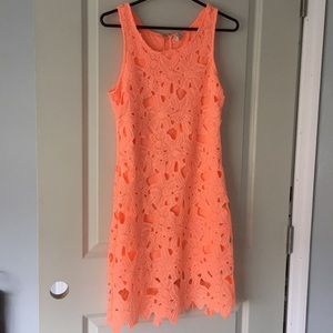 Pink orange laced dress